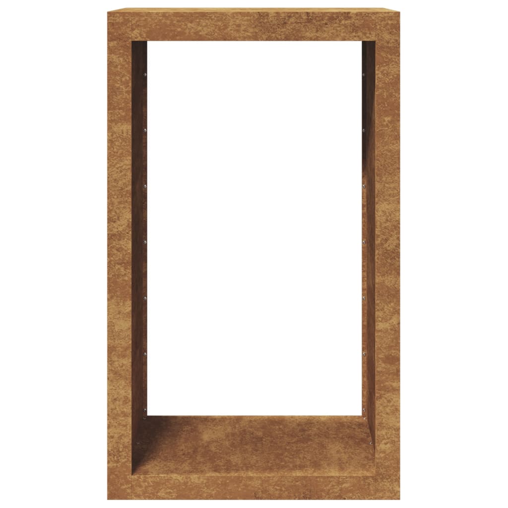 Rack de lenha 60x40x100 cm aço resistente às intempéries