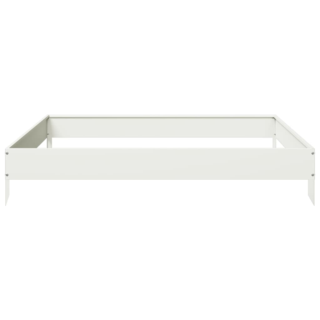 Canteiro elevado de jardim 100x100x18,5 cm aço branco