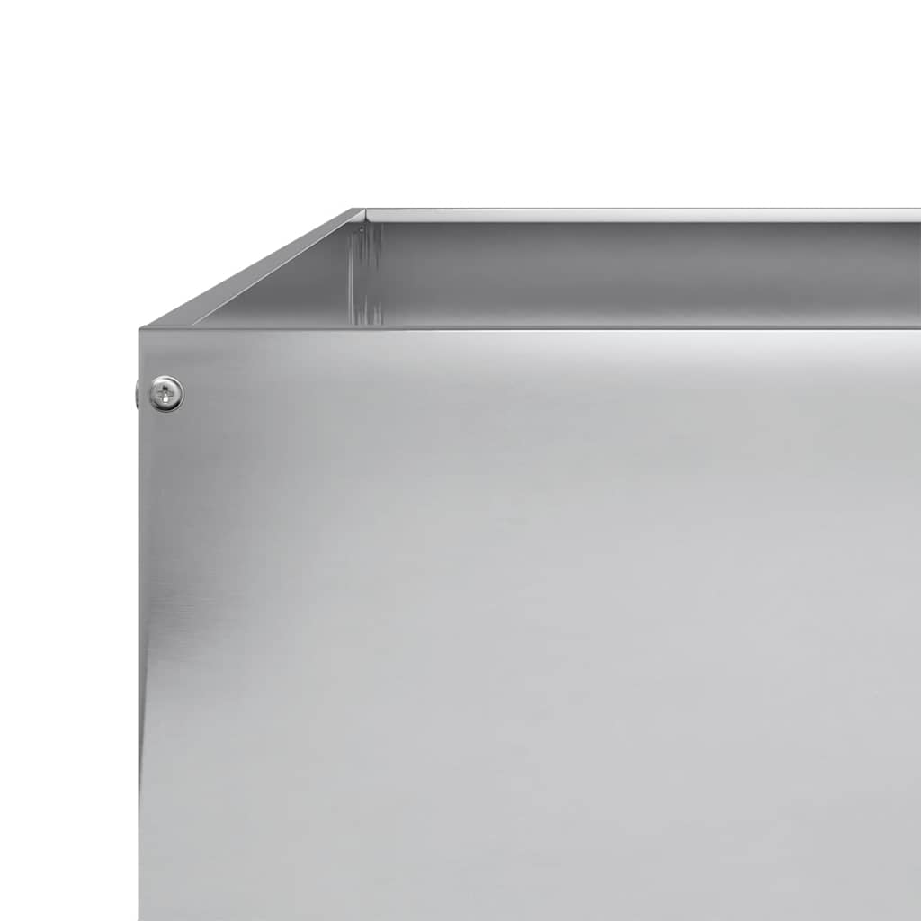 Canteiro elevado de jardim 100x100x26 cm aço galvanizado
