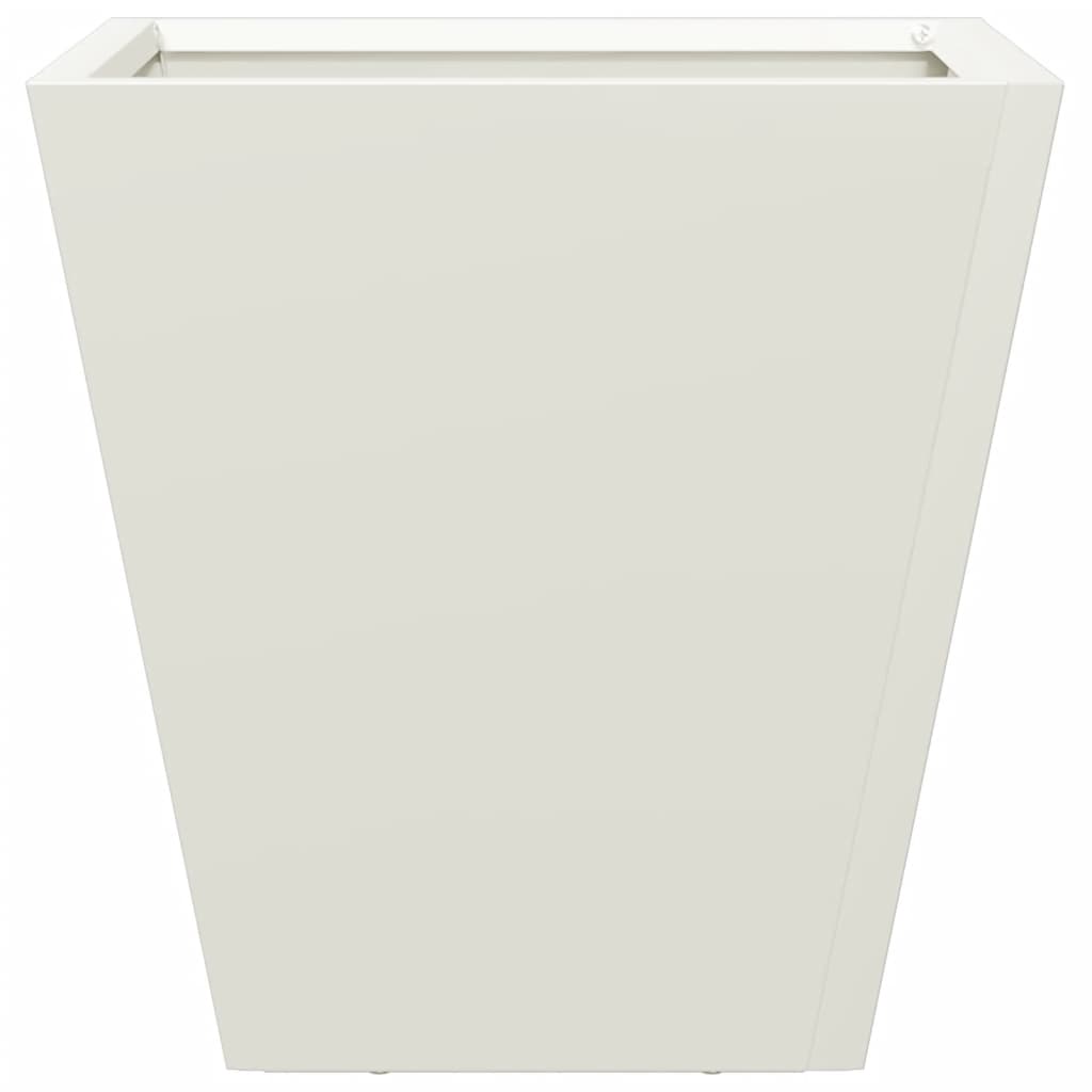 Vaso/floreira de jardim 30x30x30 cm aço branco