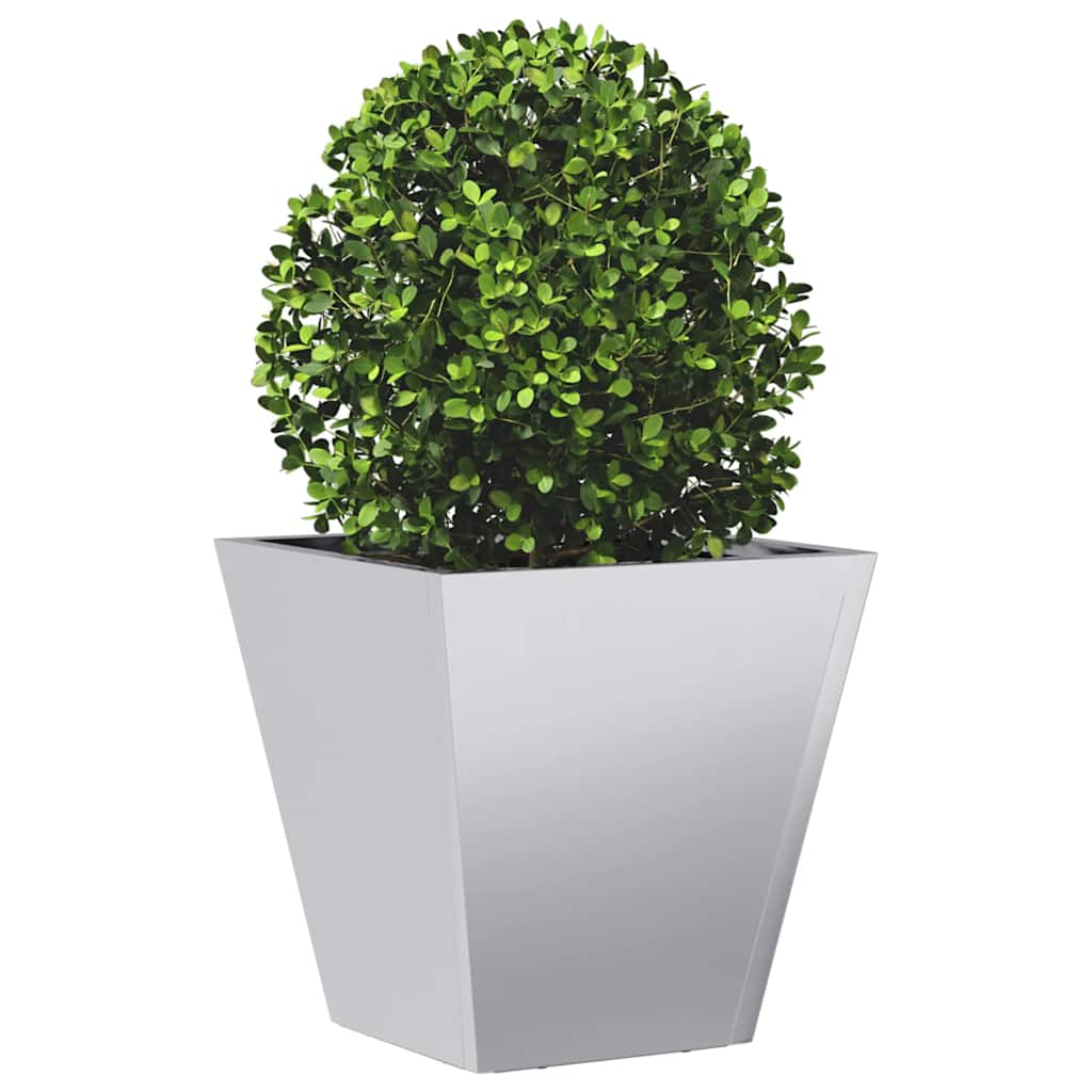 Vaso/floreira de jardim 30x30x30 cm aço galvanizado