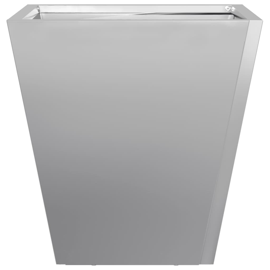 Vaso/floreira de jardim 30x30x30 cm aço galvanizado