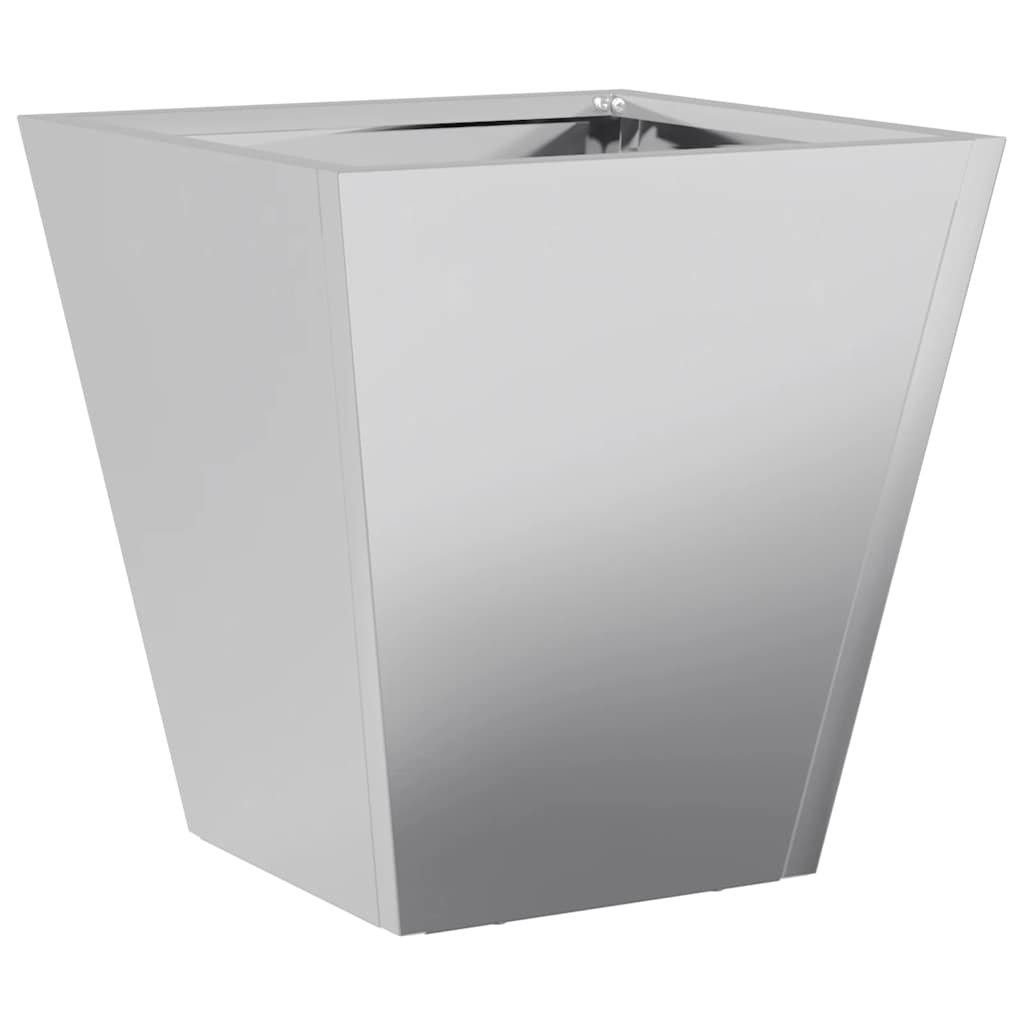 Vaso/floreira de jardim 30x30x30 cm aço galvanizado