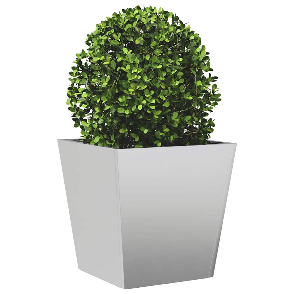 Vaso/floreira de jardim 40x40x40 cm aço galvanizado