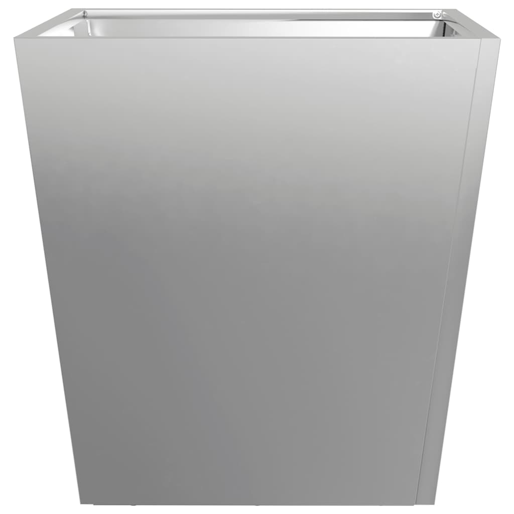 Vaso/floreira de jardim 40x40x40 cm aço galvanizado