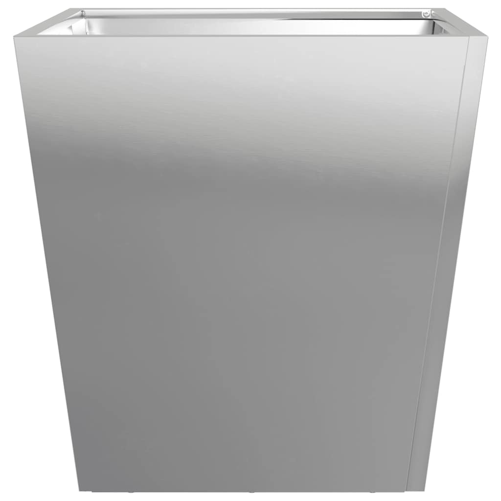 Vaso/floreira de jardim 40x40x40 cm aço galvanizado