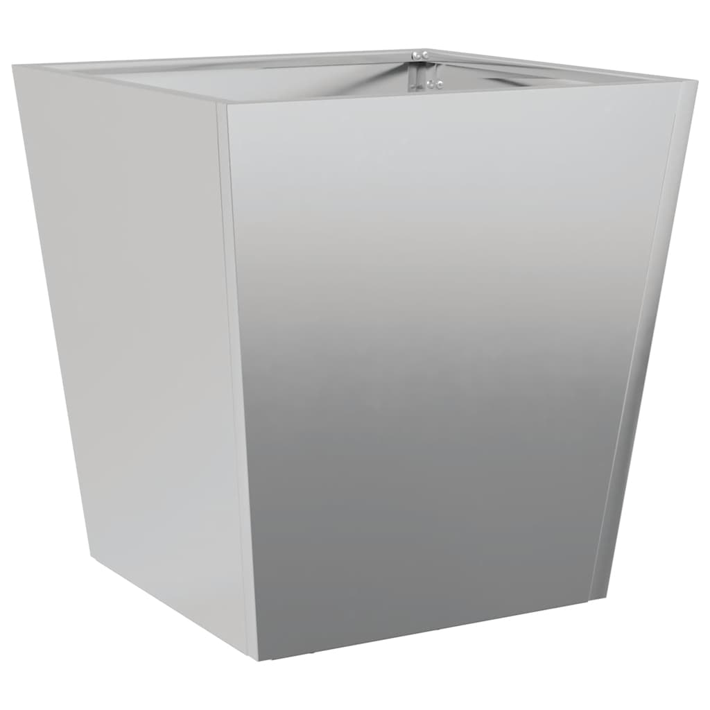 Vaso/floreira de jardim 40x40x40 cm aço galvanizado
