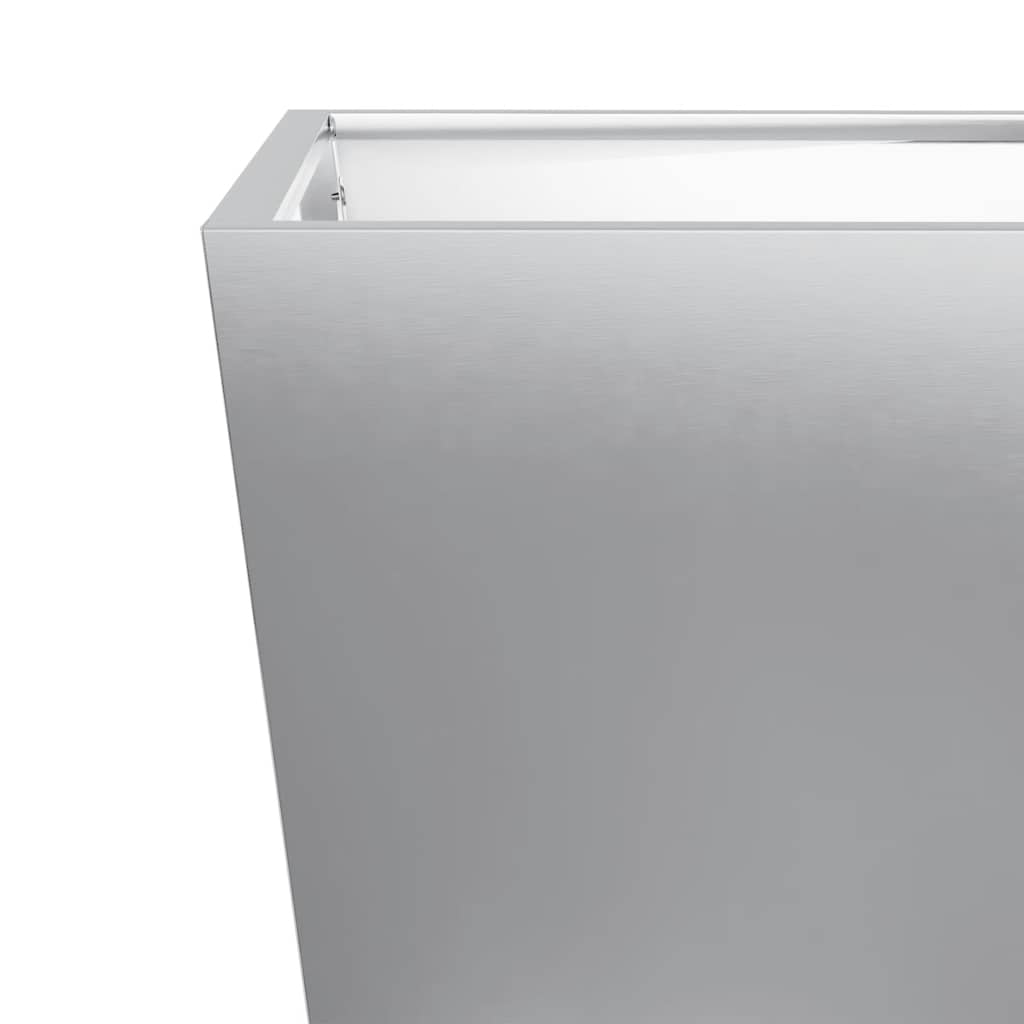 Vaso/floreira de jardim 40x40x40 cm aço galvanizado