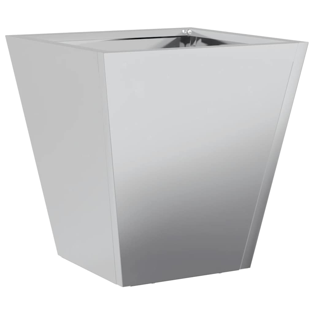 Vaso/floreira de jardim 2 pcs 40x40x40 cm aço galvanizado