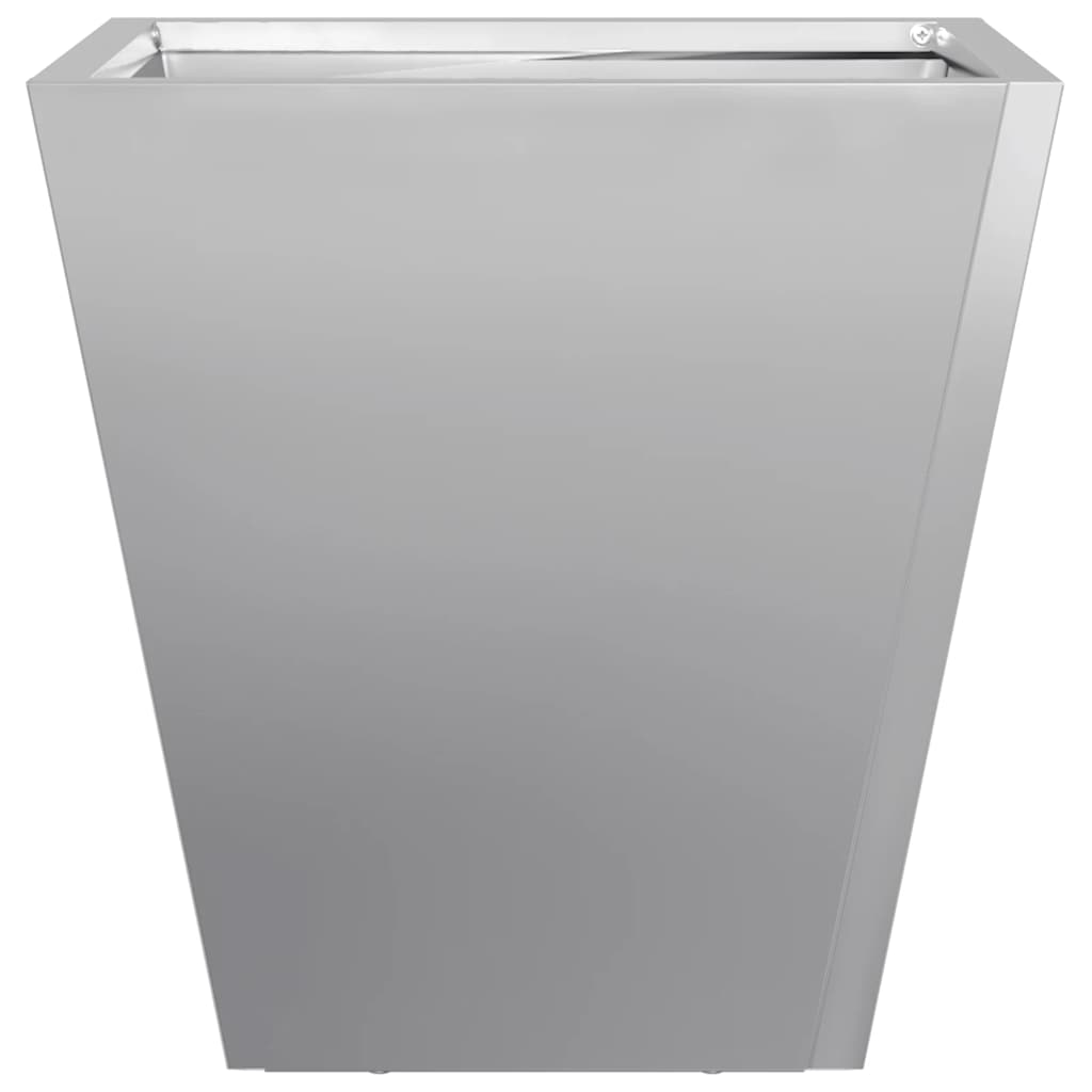 Vaso/floreira de jardim 2 pcs 40x40x40 cm aço galvanizado