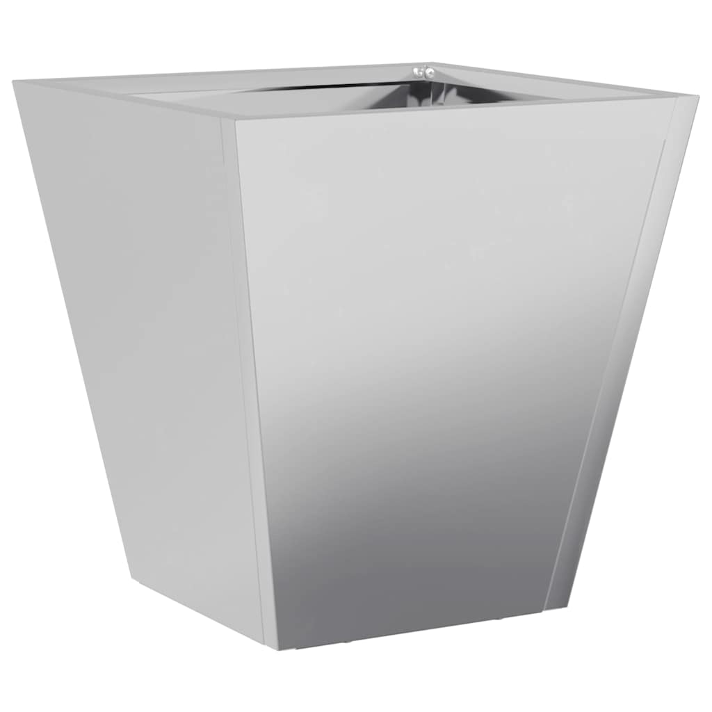 Vaso/floreira de jardim 2 pcs 40x40x40 cm aço galvanizado