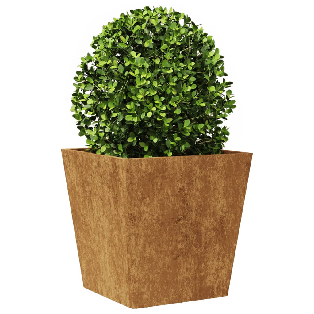 Garden Planters 2 pcs 40x40x40 cm aço resistente às intempéries