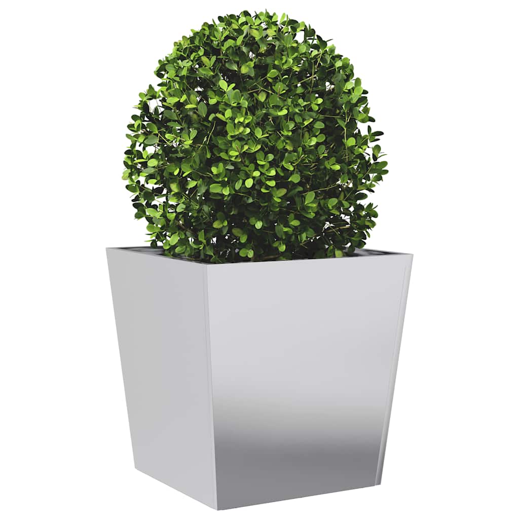 Vaso/floreira de jardim 50x50x50 cm aço galvanizado