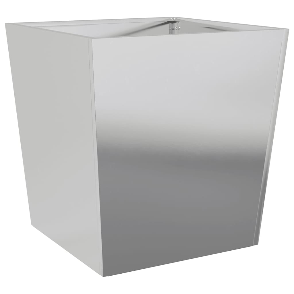 Vaso/floreira de jardim 50x50x50 cm aço galvanizado