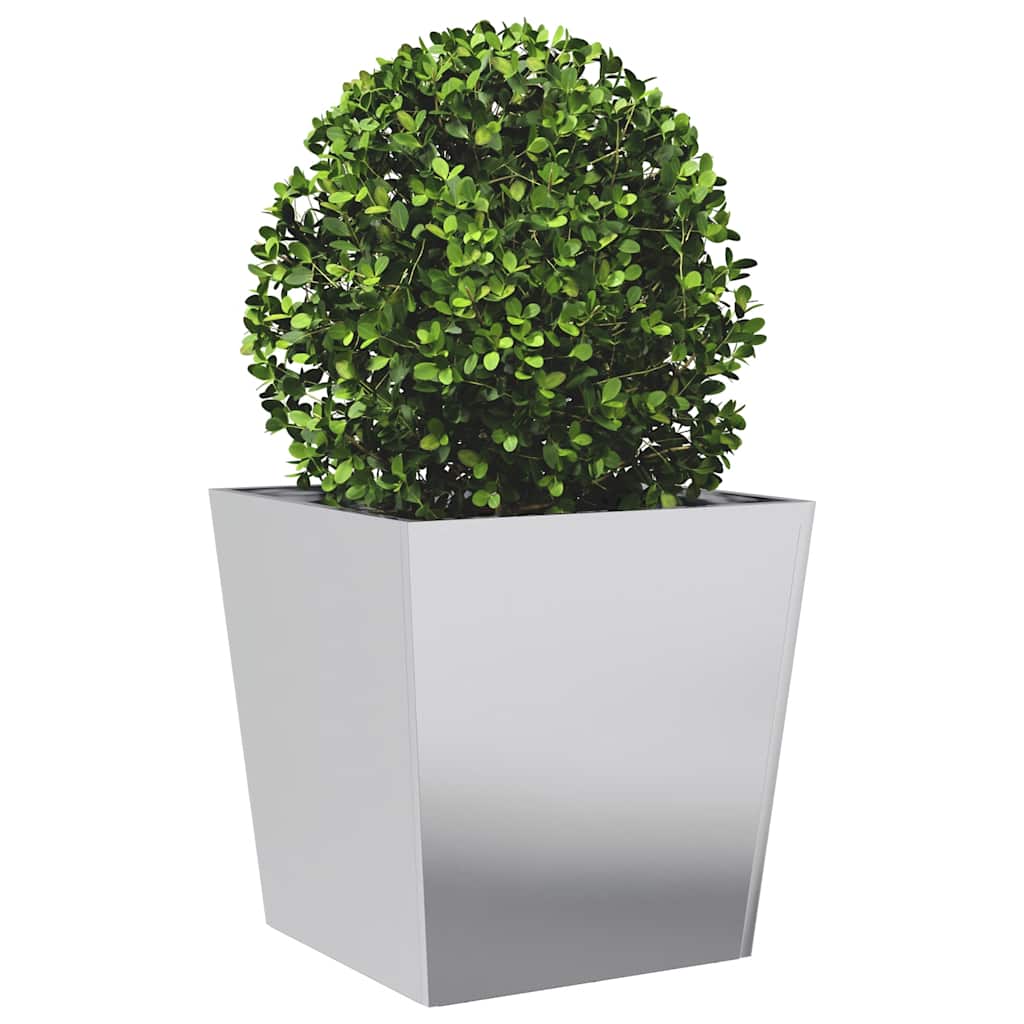 Vaso/floreira de jardim 2 pcs 50x50x50 cm aço galvanizado