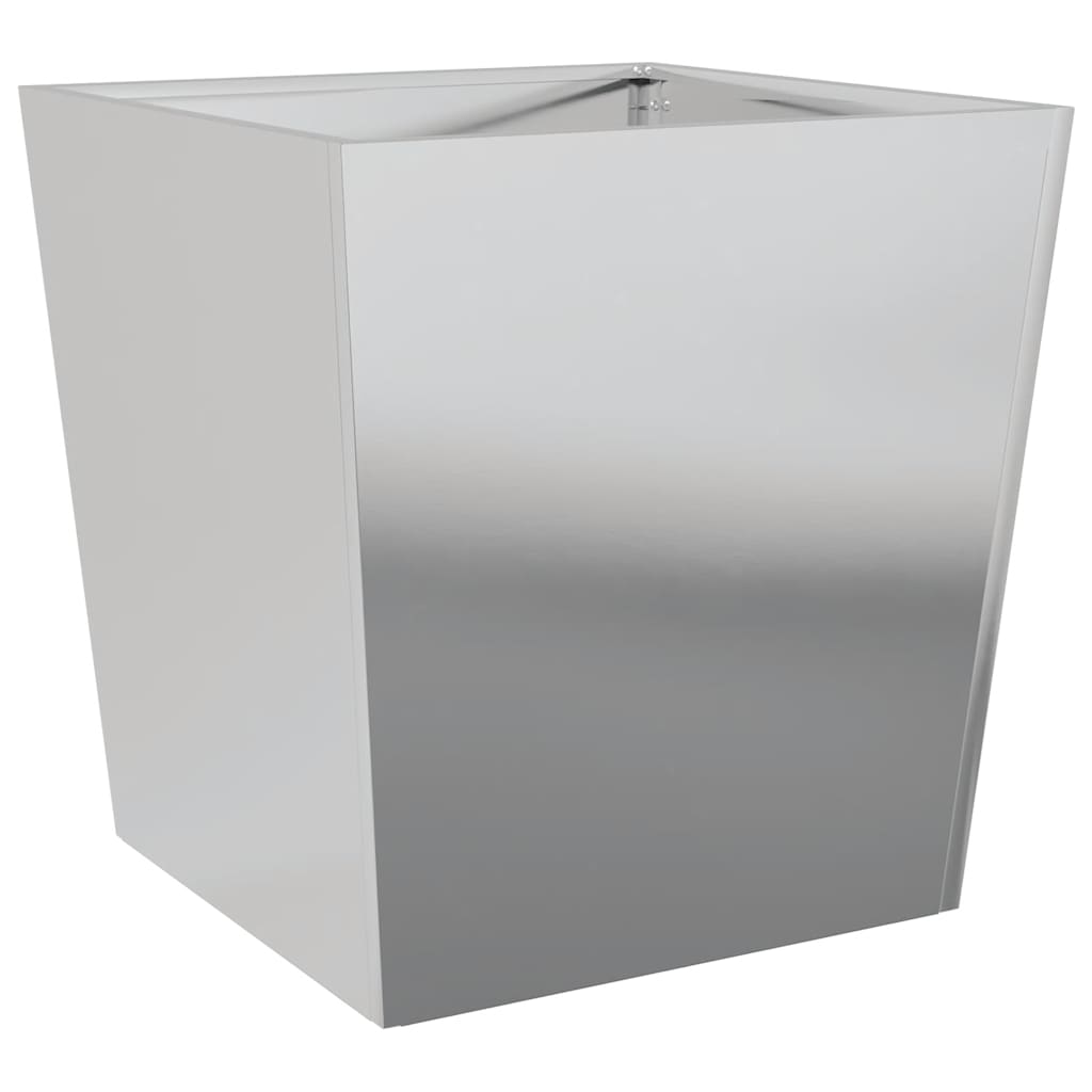 Vaso/floreira de jardim 2 pcs 50x50x50 cm aço galvanizado