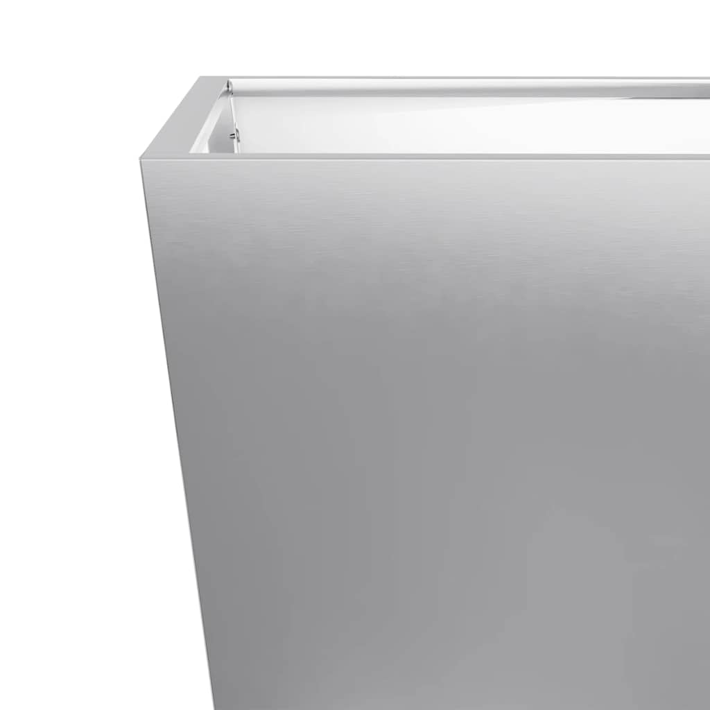 Vaso/floreira de jardim 2 pcs 50x50x50 cm aço galvanizado