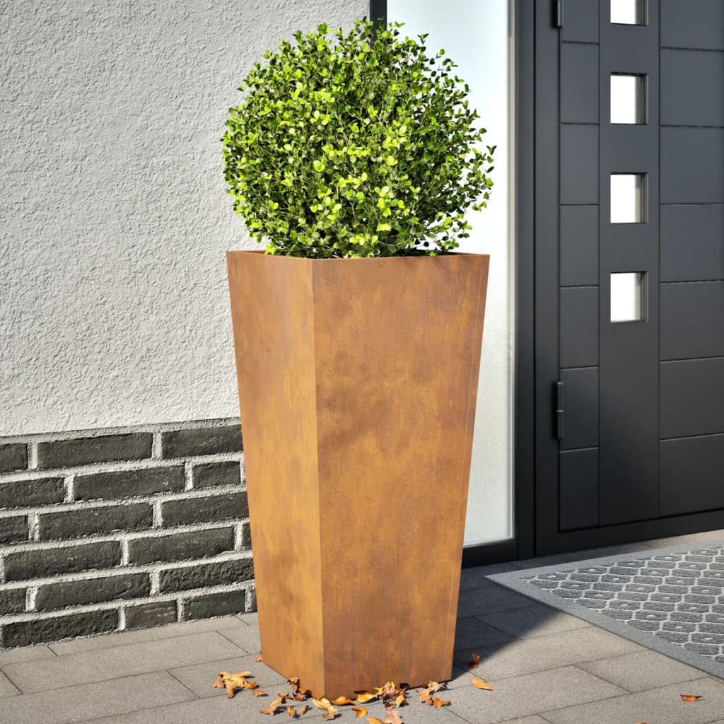 Plantadores de Jardim 2 pcs aço resistente às intempéries
