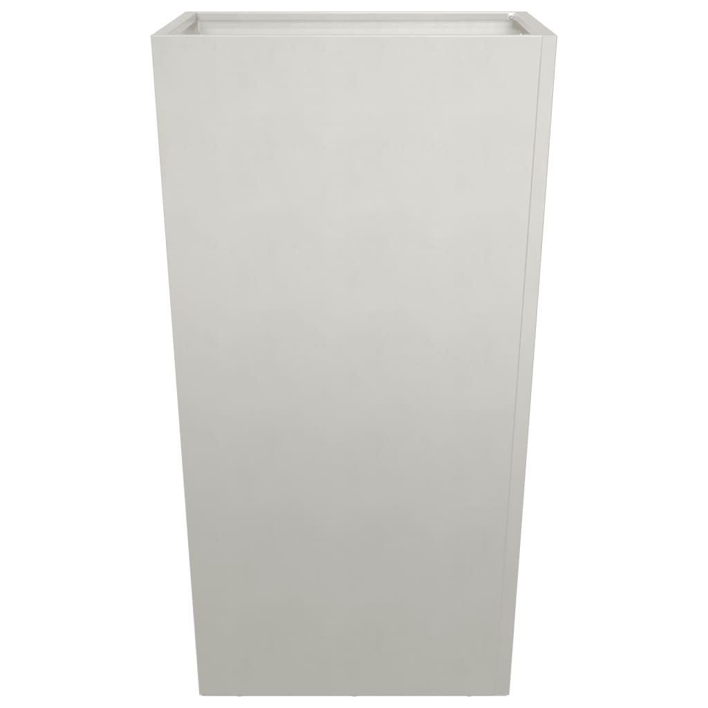 Vaso/floreira de jardim 2 pcs 45x45x75 cm aço inoxidável