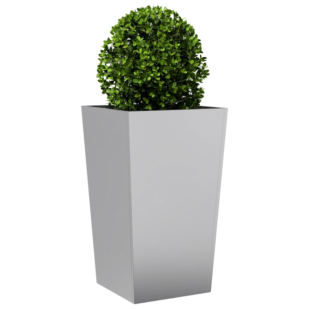 Vaso/floreira de jardim 45x45x75 cm aço galvanizado