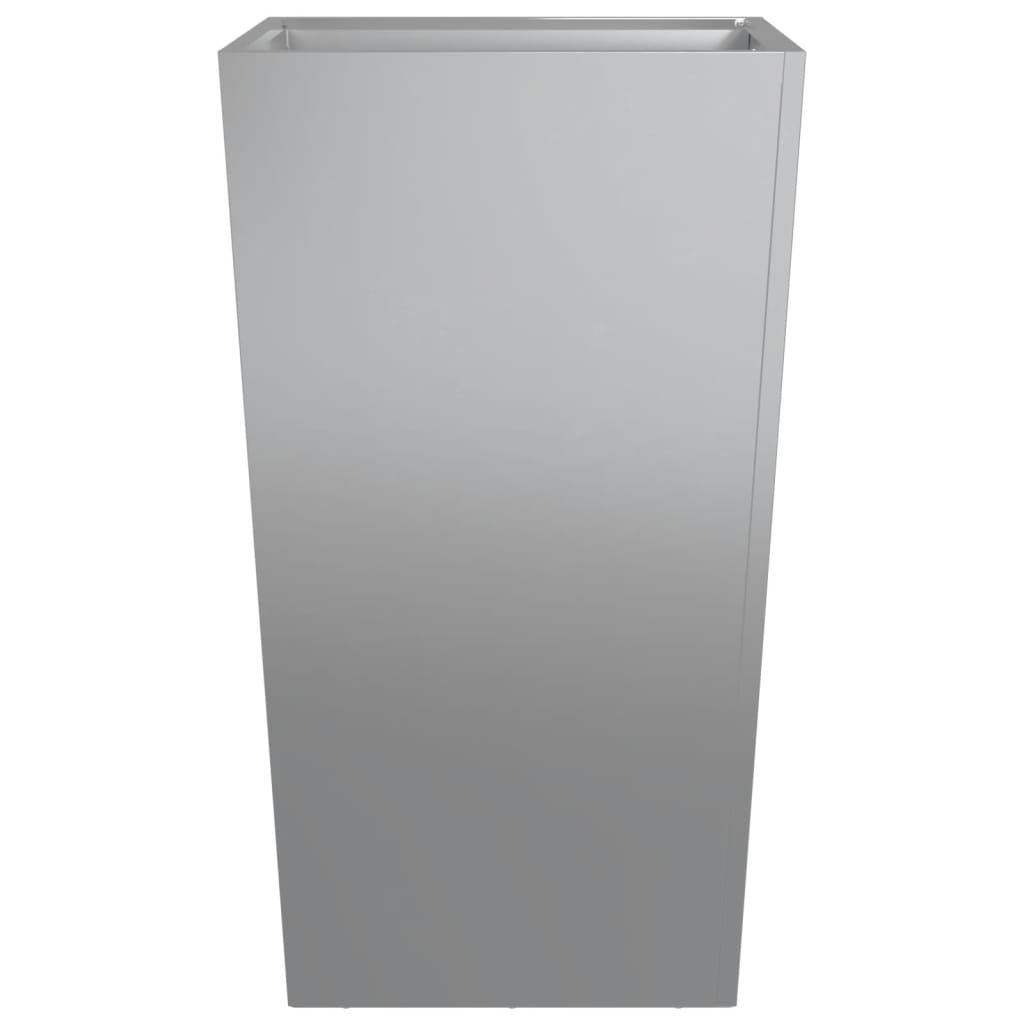 Vaso/floreira de jardim 45x45x75 cm aço galvanizado