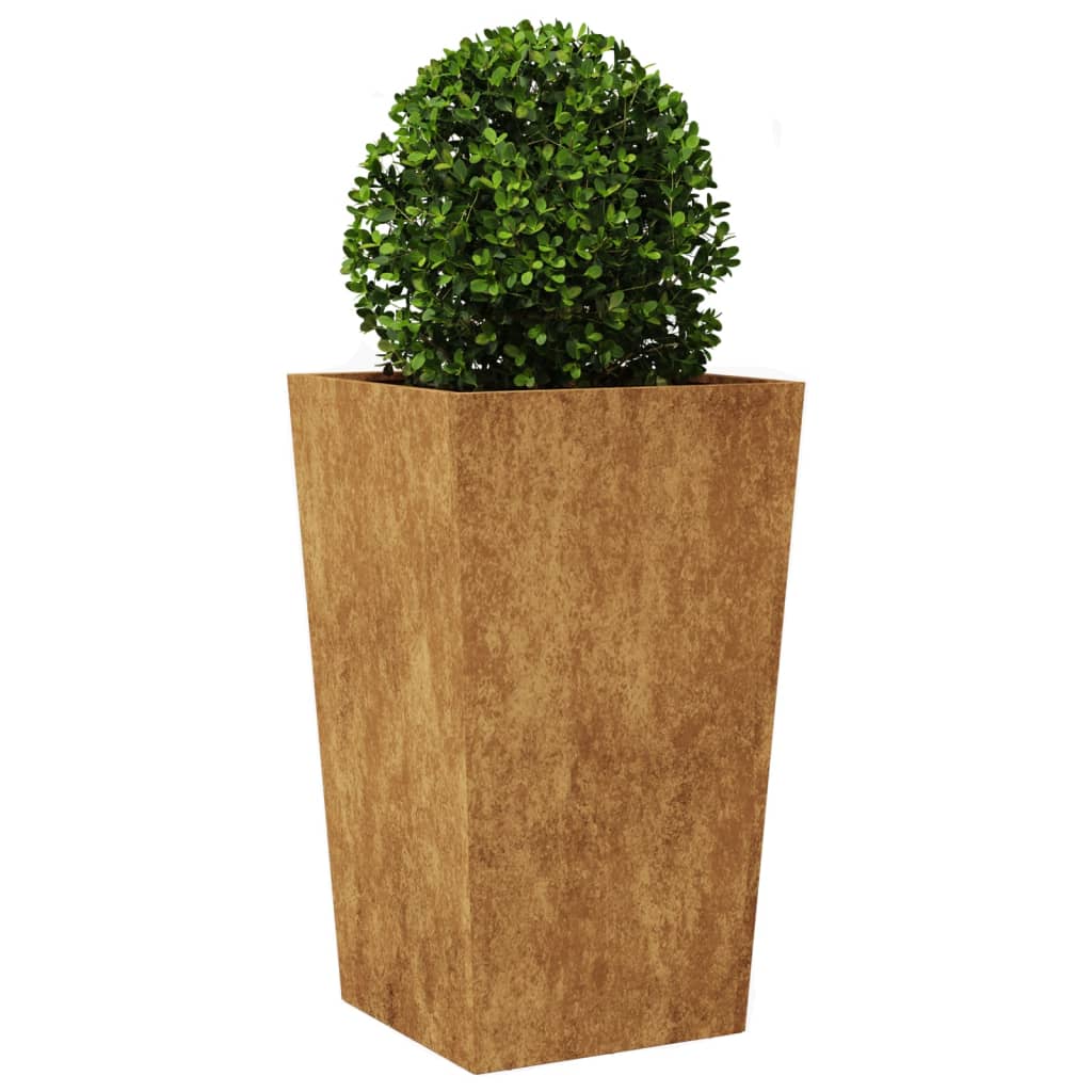 Garden Planter 45x45x75 cm aço resistente às intempéries