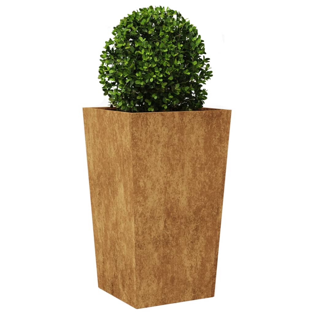 Garden Planters 2 pcs 45x45x75 cm aço resistente às intempéries