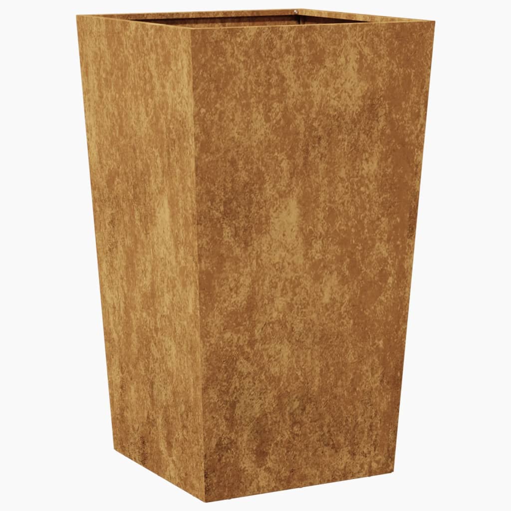 Garden Planters 2 pcs 45x45x75 cm aço resistente às intempéries