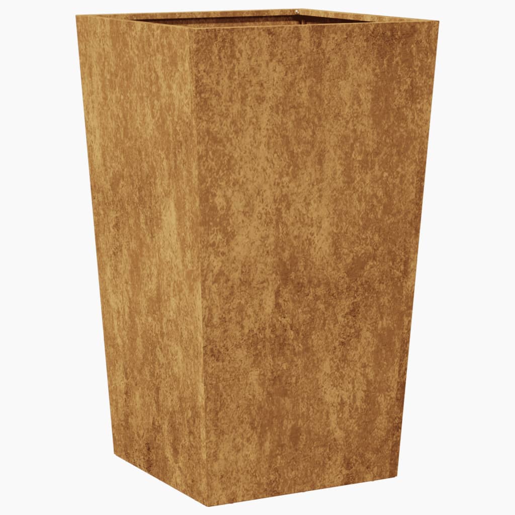 Garden Planters 2 pcs 45x45x75 cm aço resistente às intempéries