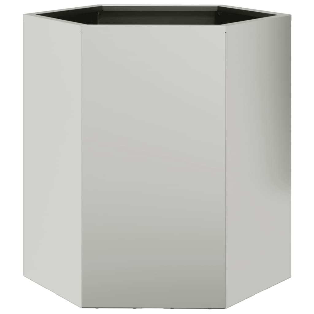 Vaso floreira de jardim hexagonal 46x40x45cm resistência ao aço