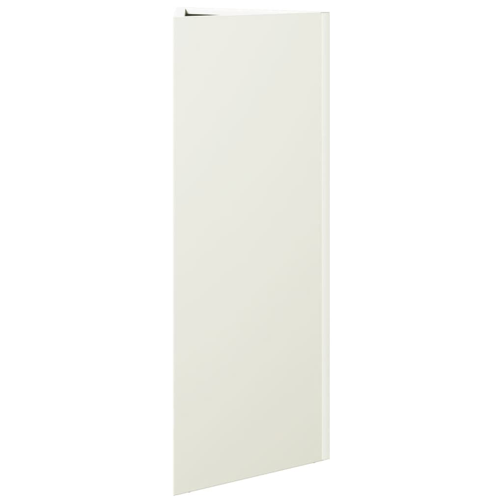 Vaso/floreira de jardim triangular 30x26x75 cm aço branco