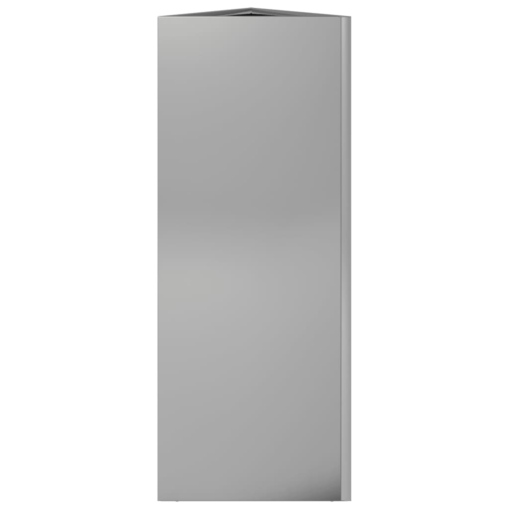 Vaso/floreira de jardim triangular 30x26x75 cm aço galvanizado