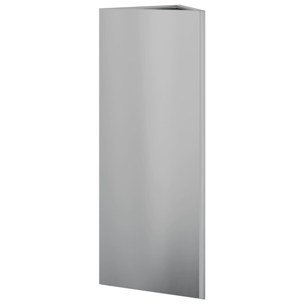 Vaso/floreira de jardim triangular 30x26x75 cm aço galvanizado
