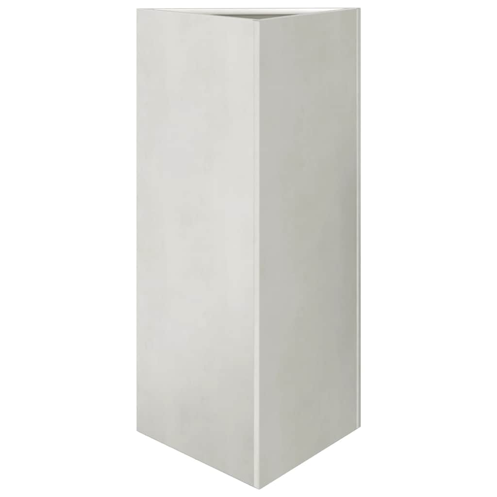 Vaso/floreira 2 pcs triangular 40x40x75 cm aço inoxidável
