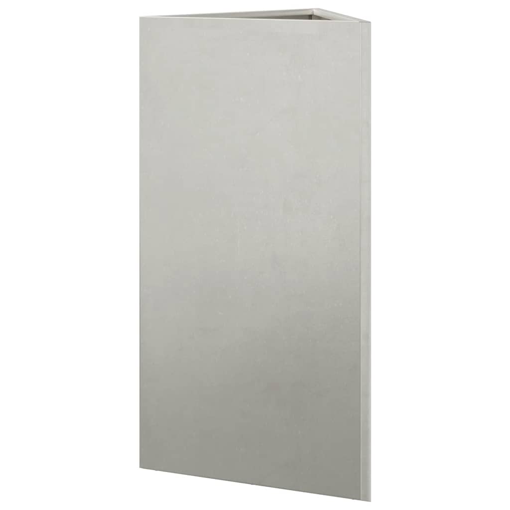 Vaso/floreira 2 pcs triangular 40x40x75 cm aço inoxidável