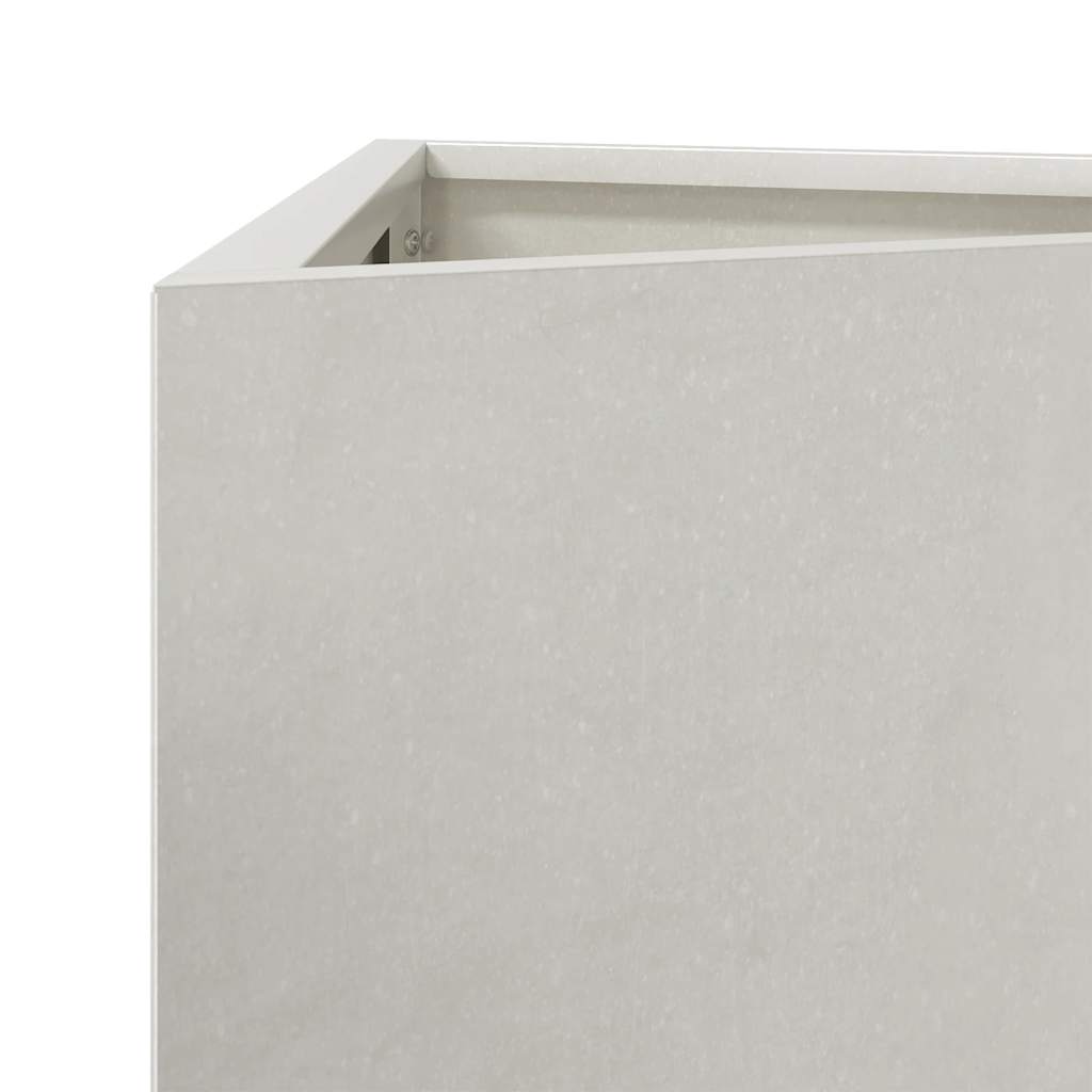 Vaso/floreira 2 pcs triangular 40x40x75 cm aço inoxidável