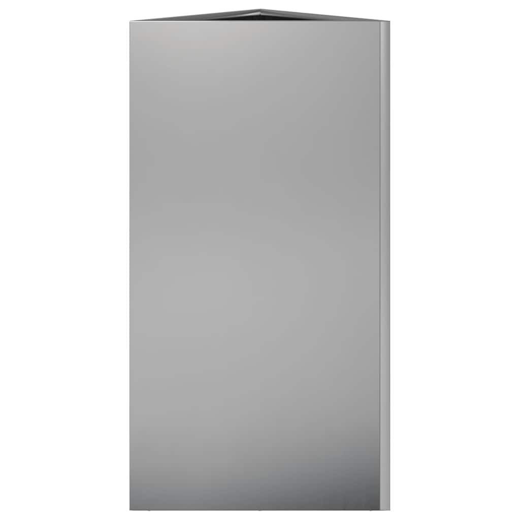 Vaso/floreira jardim 2pcs triangular 40x40x75cm aço galvanizado