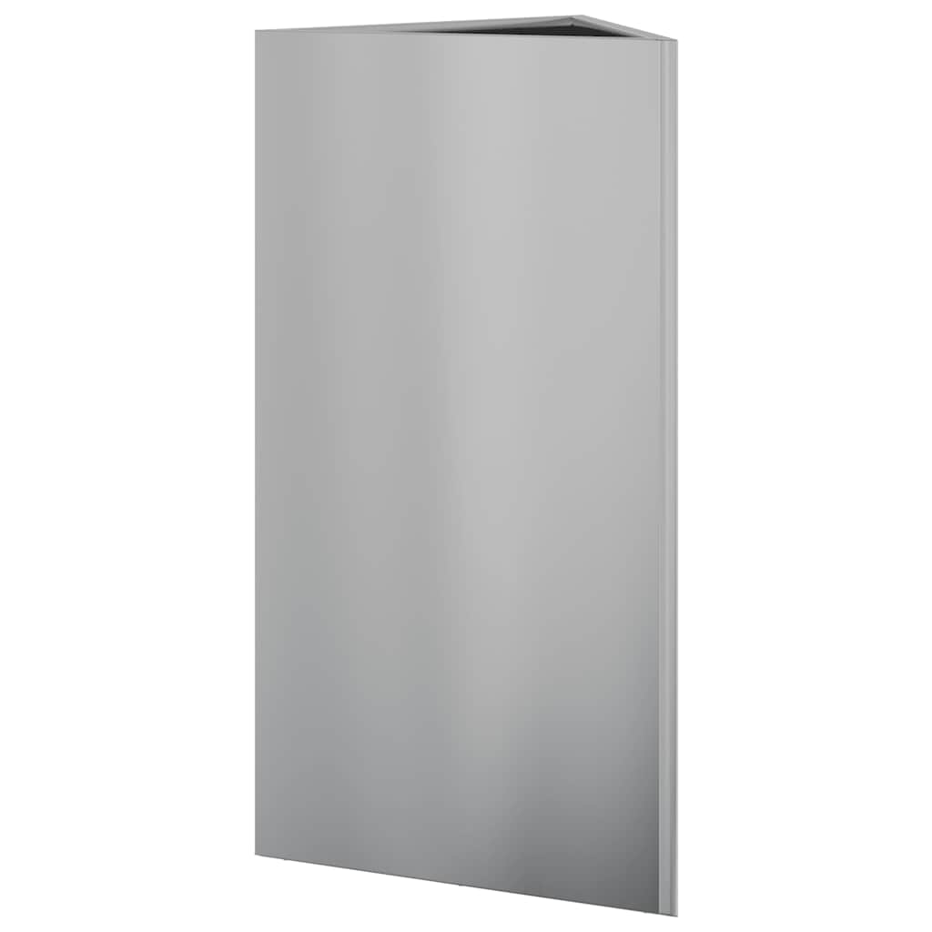 Vaso/floreira jardim 2pcs triangular 40x40x75cm aço galvanizado