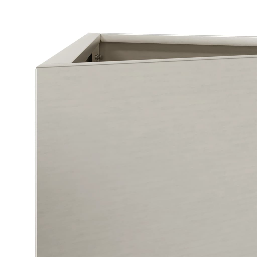 Vaso/floreira 2 pcs triangular 40x40x75 cm aço intempéries