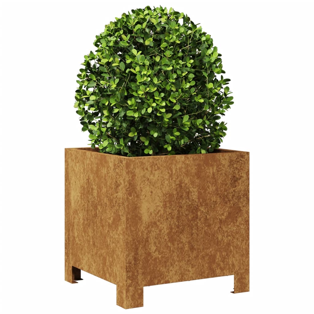 Garden Planters 2 pcs 30x30x30 cm aço resistente às intempéries