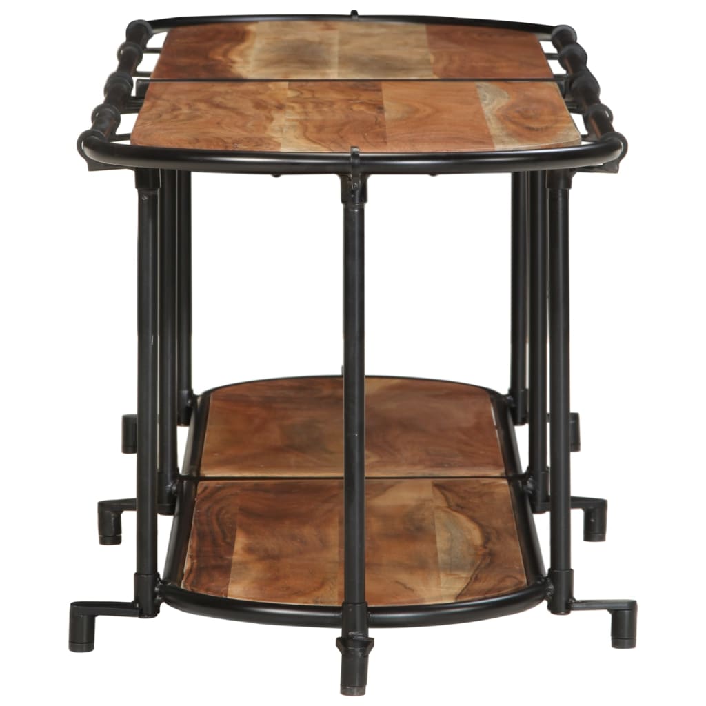 Móvel de TV de madeira de acácia maciça 160x42x40 cm