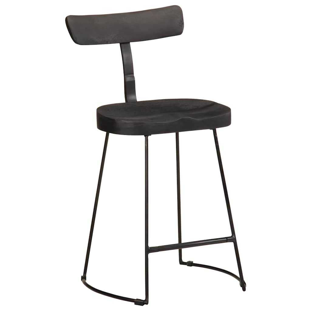Bancos de bar 2 pcs 49x43x79 cm madeira de mangueira maciça