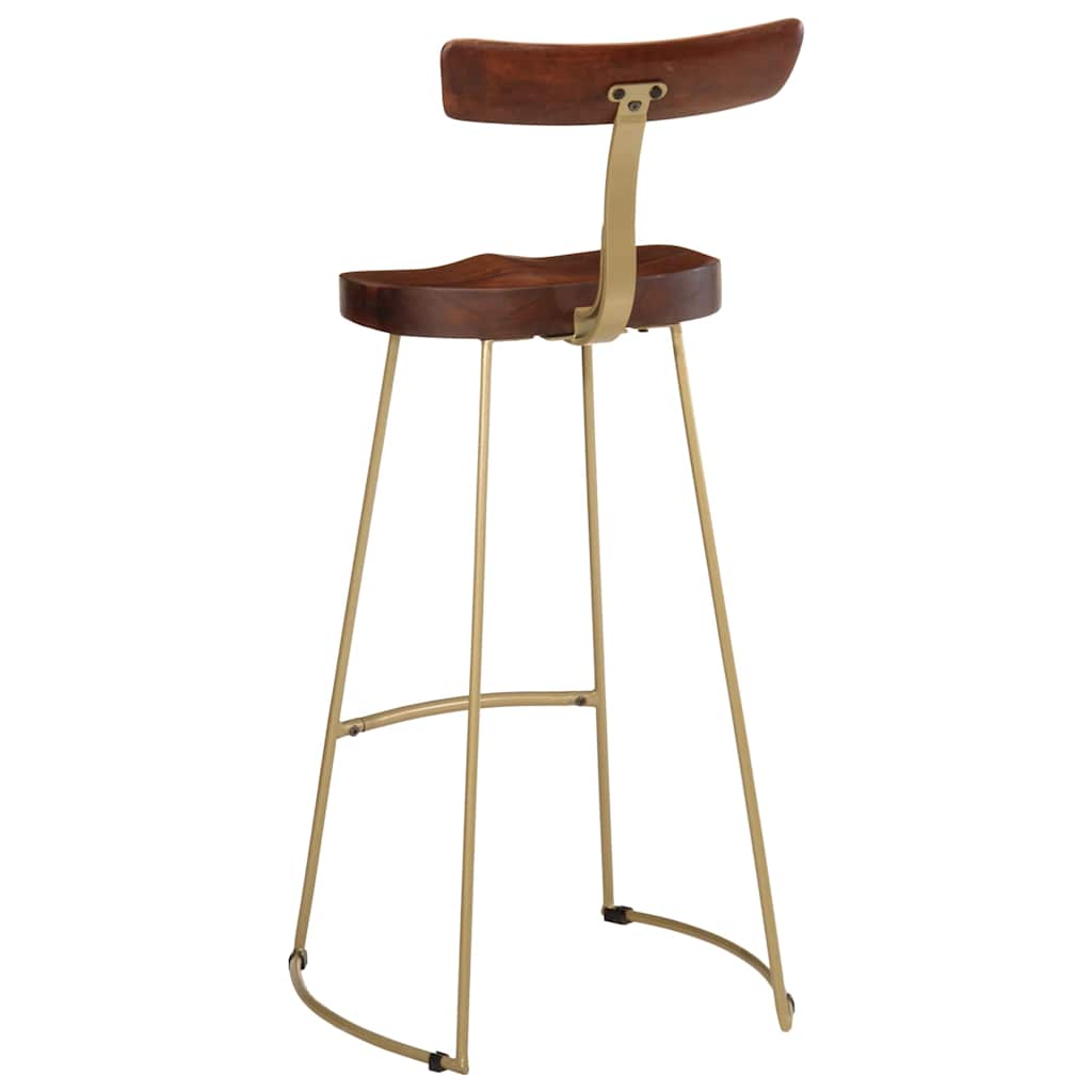 Bancos de bar 2 pcs 49x43x103 cm madeira de mangueira maciça