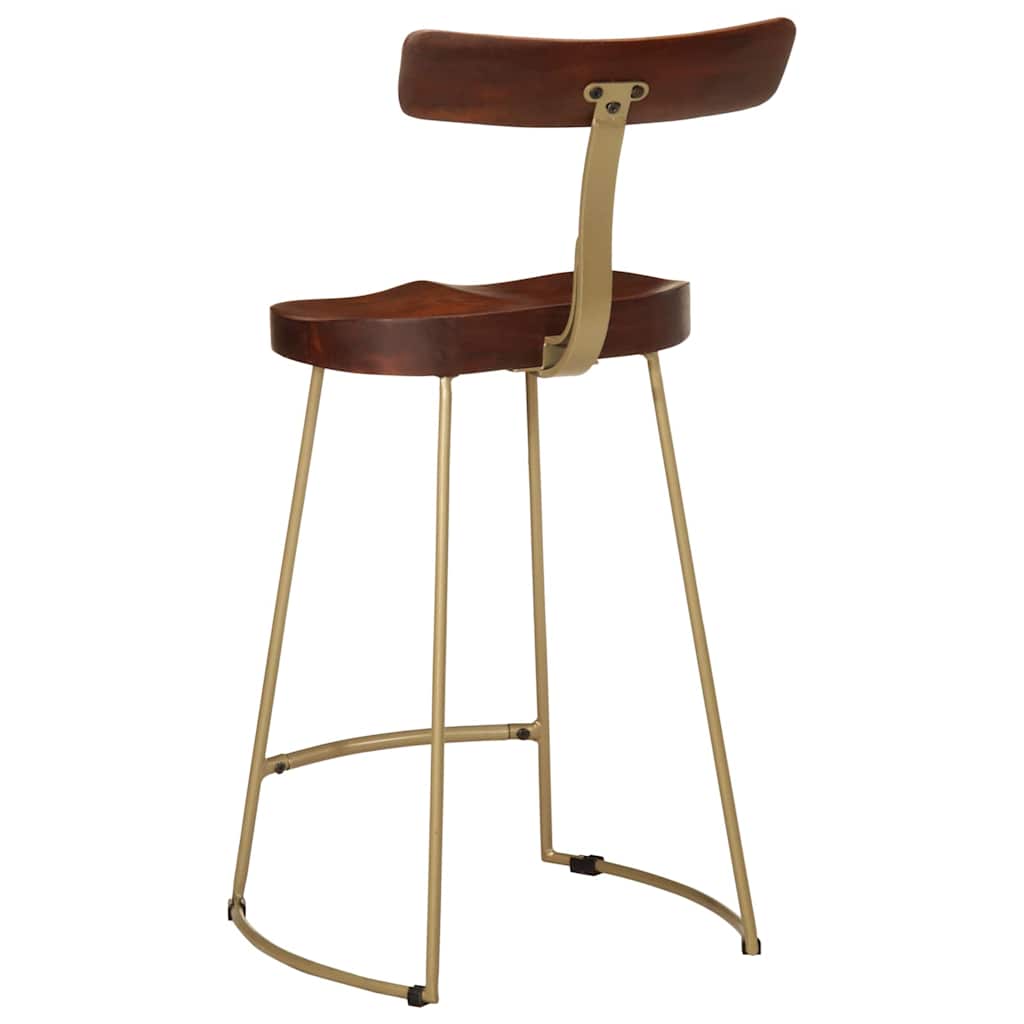 Bancos de bar 2 pcs 49x43x88 cm madeira de mangueira maciça