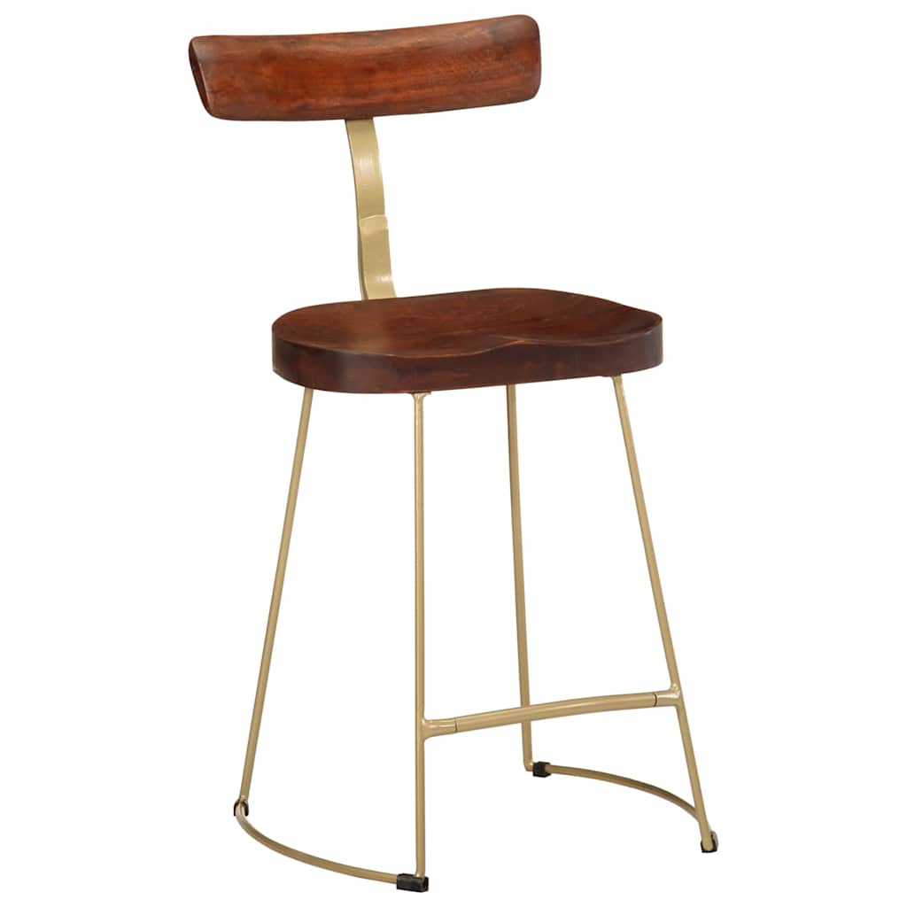 Bancos de bar 2 pcs 49x43x79 cm madeira de mangueira maciça