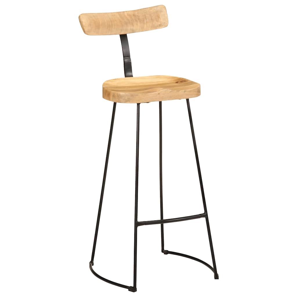 Bancos de bar 2 pcs 49x43x103 cm madeira de mangueira maciça