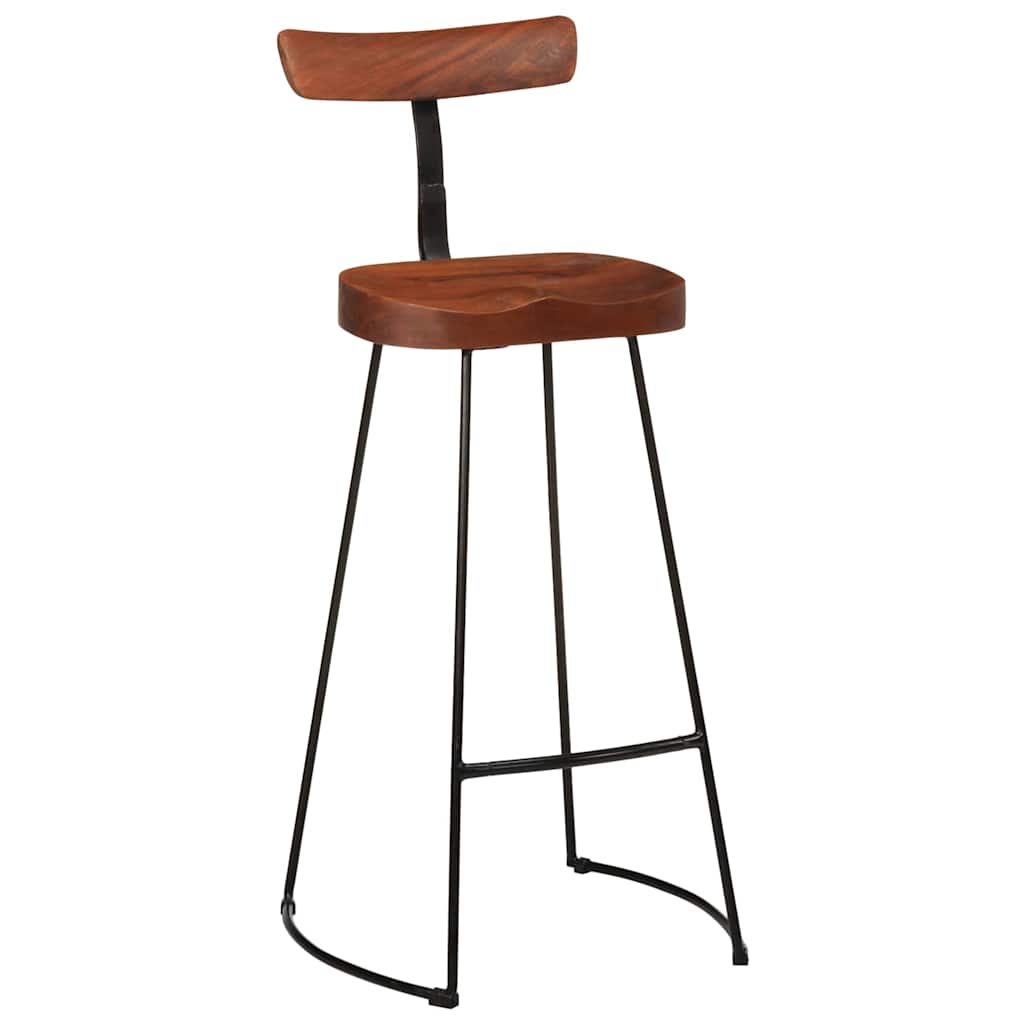 Bancos de bar 2 pcs 49x43x103 cm madeira de mangueira maciça