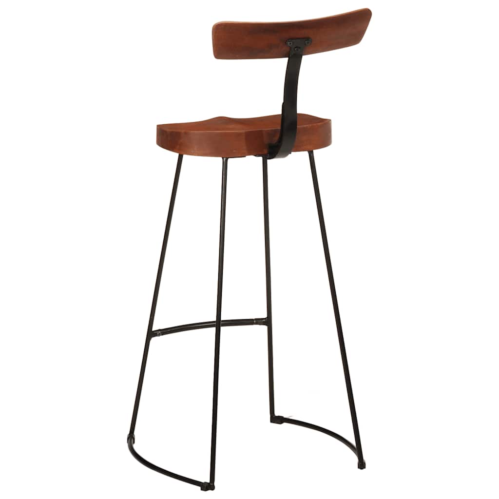 Bancos de bar 2 pcs 49x43x103 cm madeira de mangueira maciça