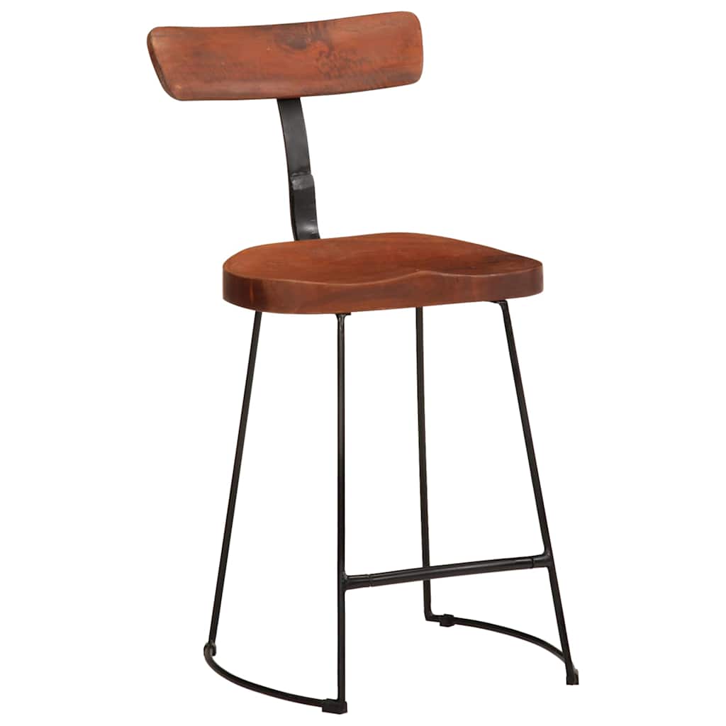 Bancos de bar 2 pcs 49x43x79 cm madeira de mangueira maciça