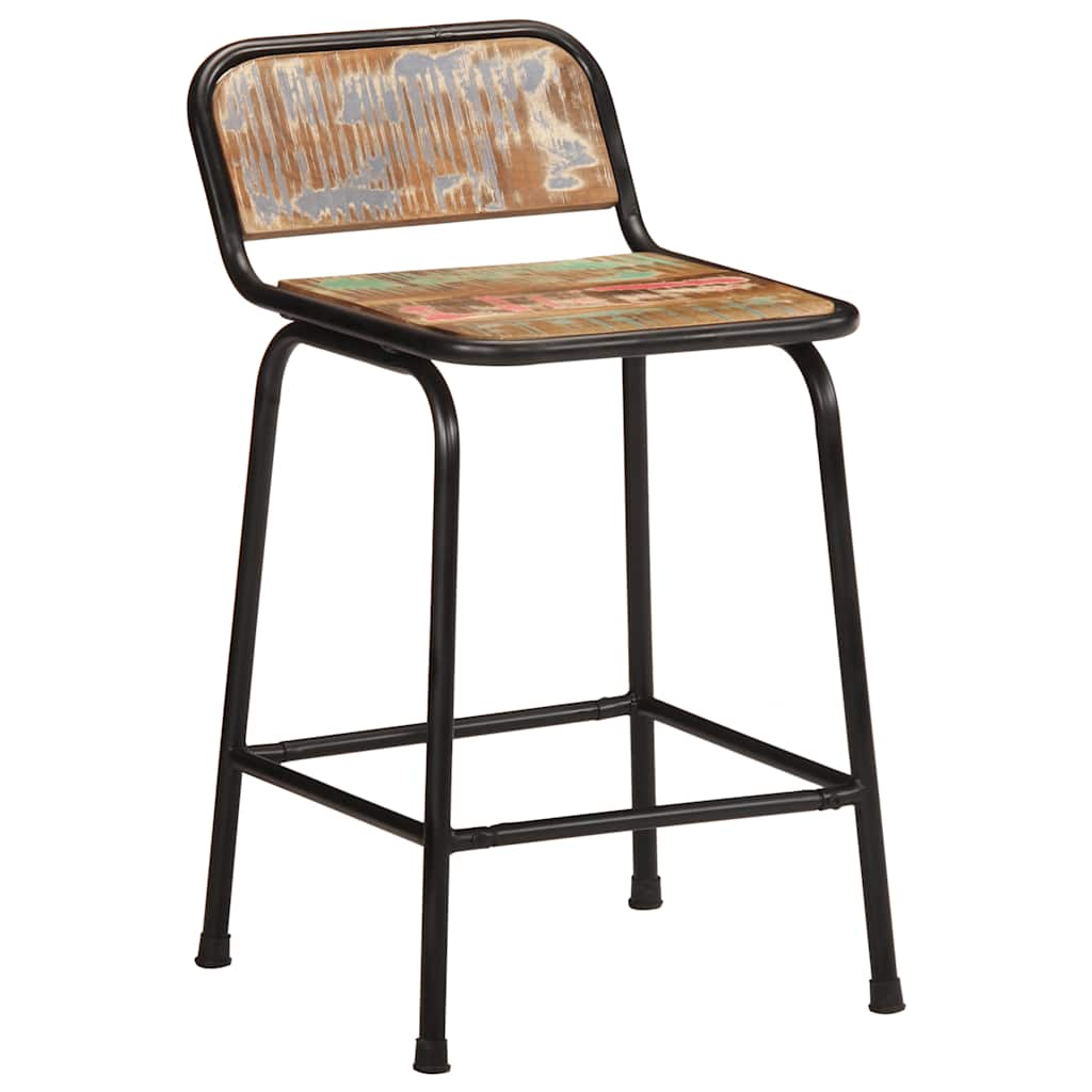 Bancos de bar 2 pcs 46x35,5x70 cm Madeira Maciça Recuperada
